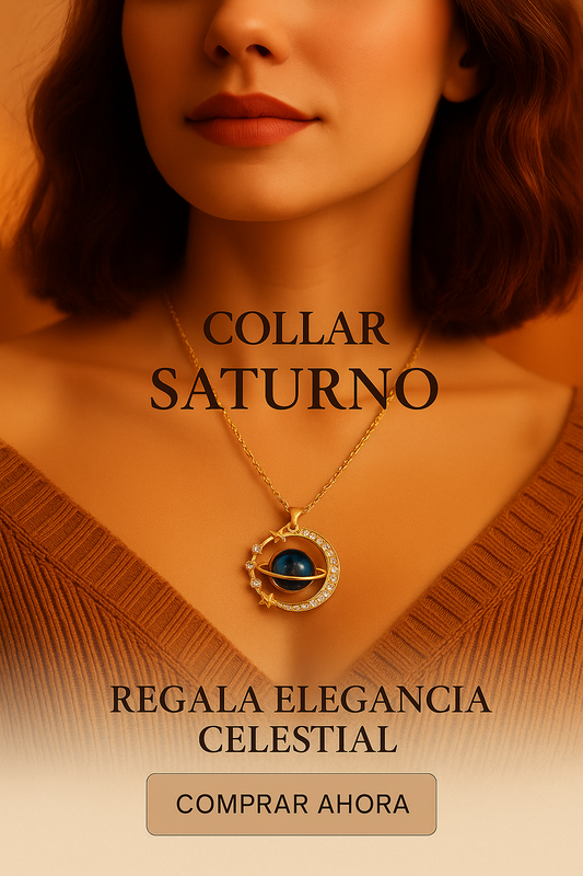 Collar Saturno-Elegancia celestial